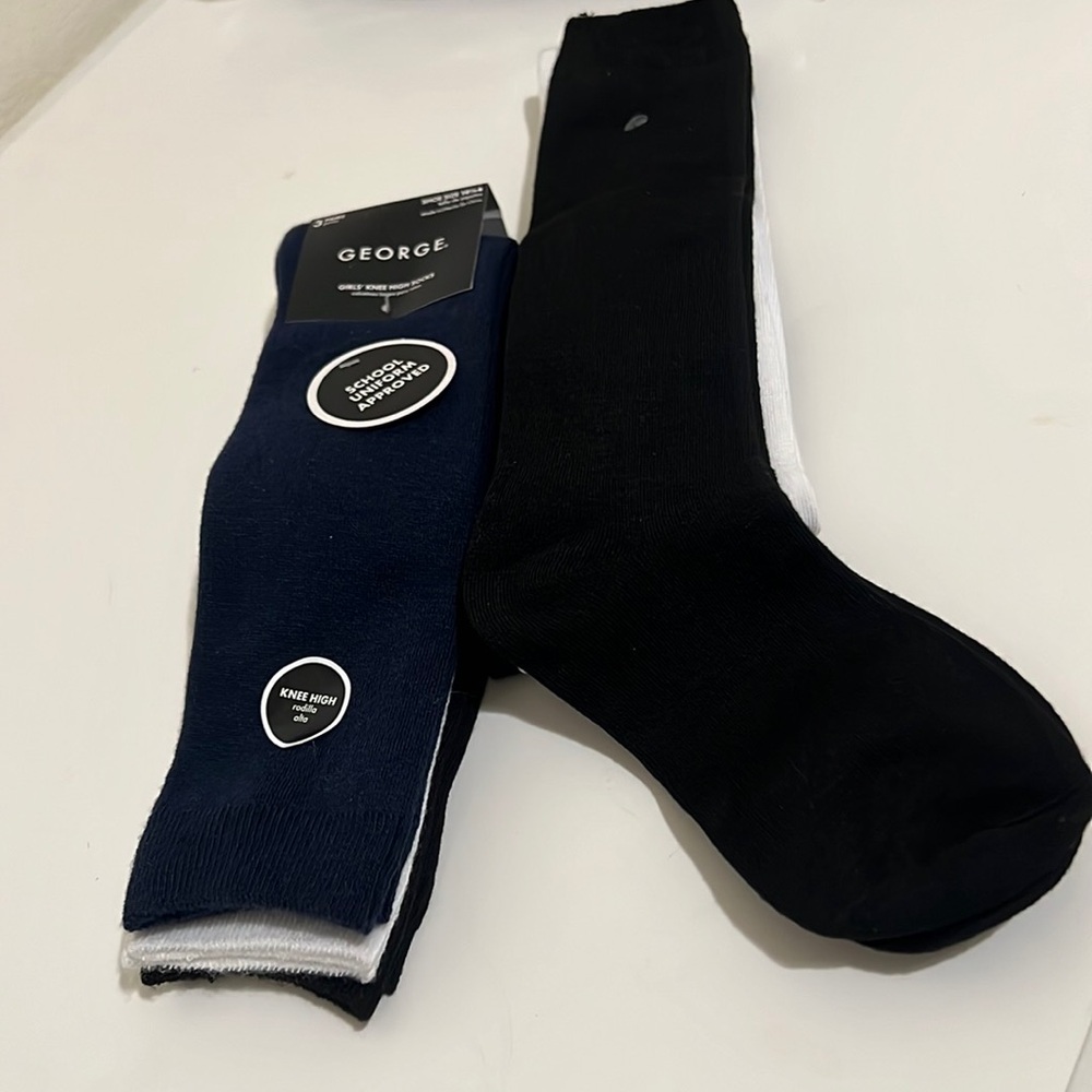 6 Pairs, George Knee-High Socks